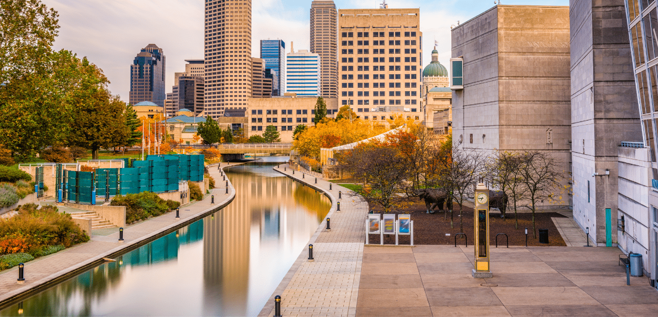 Indianapolis downtown river front