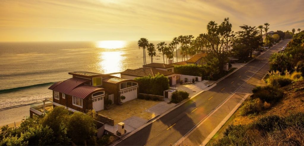 Oceanfront Homes of Malibu Beach in California