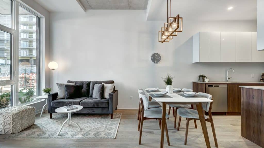 downtown airbnb property studio living