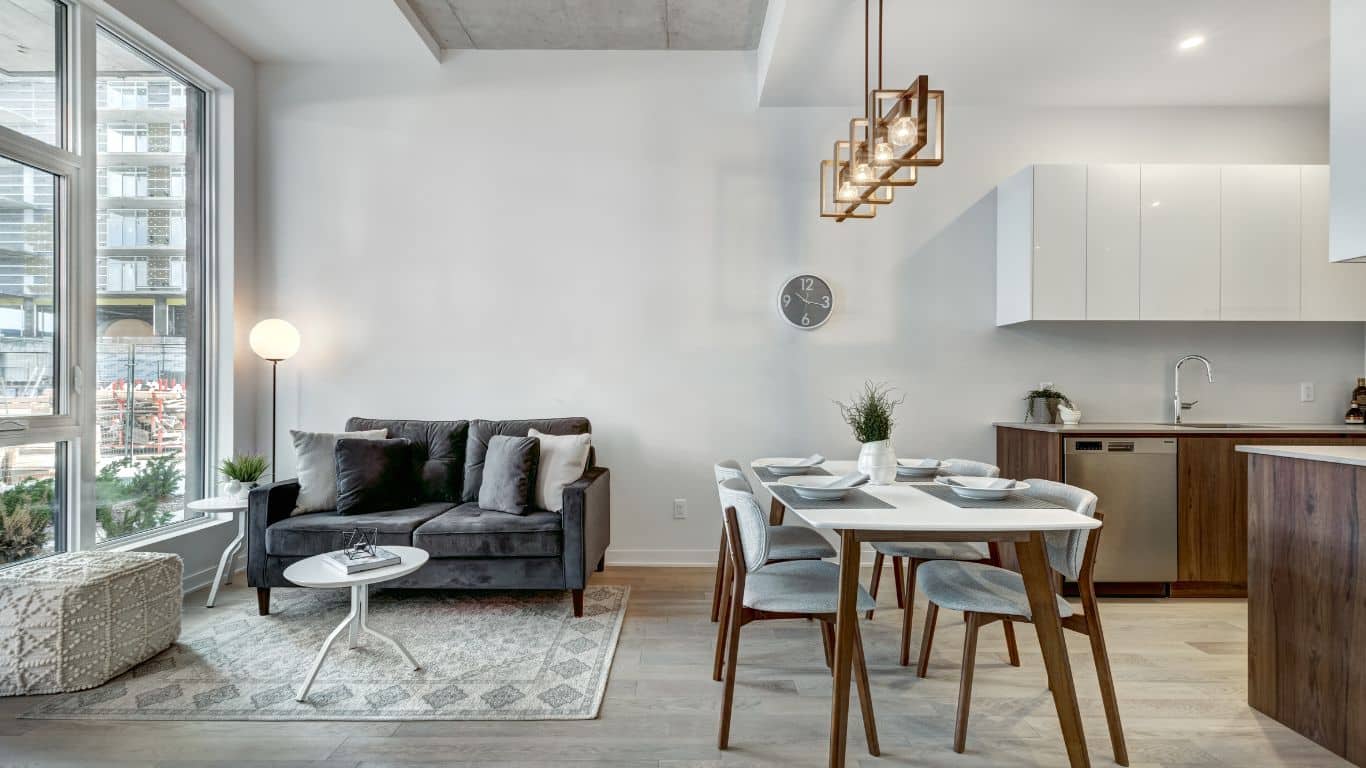 downtown airbnb property studio living
